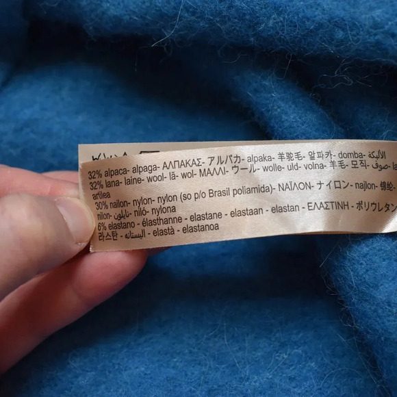 Massimo Dutti Sweater Sz S Crop Boxy Alpaca Wool Blend Crop 3/4 Sleeve Boho - Picture 11 of 15